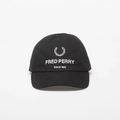 FRED PERRY Cotton Canvas Branded Cap Black