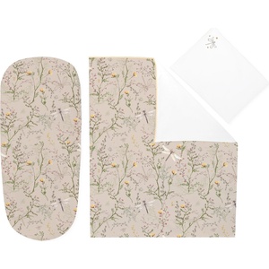 KikkaBoo Бебешки спален комплект за количка 6 части Secret Garden Beige (41101060144) - presi