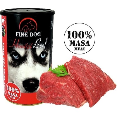 Fine Dog hovädzie 100 % mäsa 2 x 1200 g