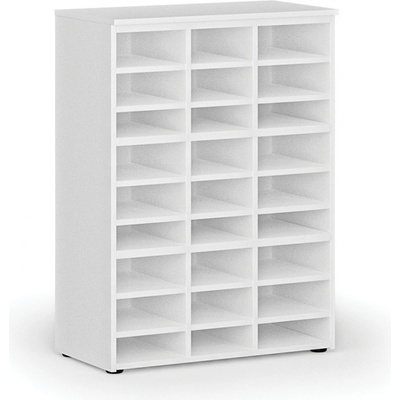 PRIMO Třídící regál WHITE, 800 x 420 x 1087 mm, 27 přihrádek, bílý