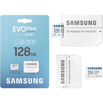 Samsung MicroSDXC 128GB EVO Plus 2024 + SD adaptér MB-MC128SA/EU