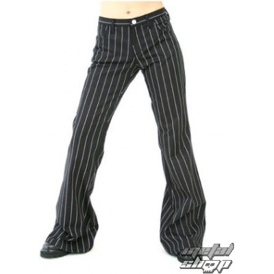 Aderlass kalhoty gothic Bell Bottom Pin Stripe