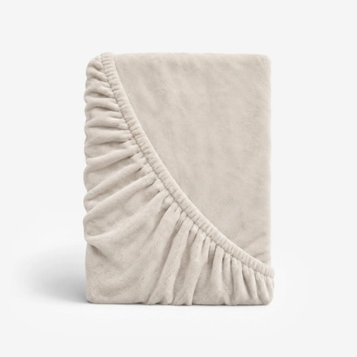 Goldea mikroplyšové elastické prostěradlo deluxe šedobéžové 90x200