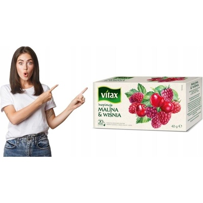 Vitax čaj Malina & Višňa 20 ks