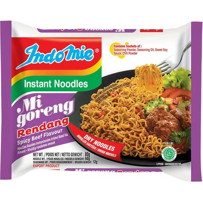 Indomie Instantné rezance pikantná hovädzia príchuť 80 g