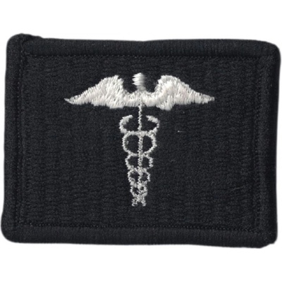 Nášivka US Army US Navy Hospital Corpsman - čierna-biela