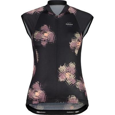 Maloja Дамска фланелка с къс ръкав за колоездене Maloja Women's SundaM. Top Cycling jersey - Deep Black Joy - размер XS (156-3055-0111)
