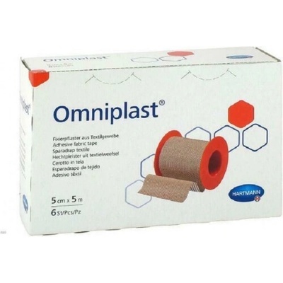 HARTMANN Хипоалергична адхезивна лента с телесен цвят, Hartmann Omniplast First Aid Cloth Tape 5cm x 5m