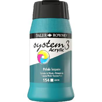 Daler-Rowney System3 АКРИЛНА боя Phthalo Turquoise 500 ml 1 бр (129500154)