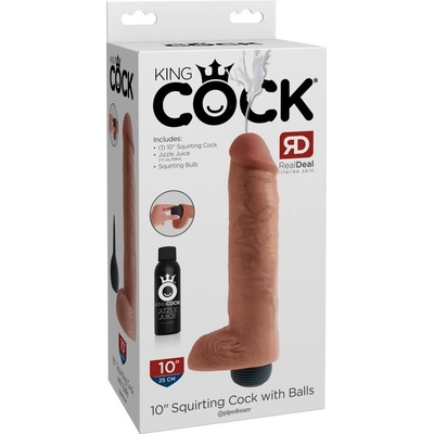 Pipedream King Cock 10" Squirting Cock with Balls