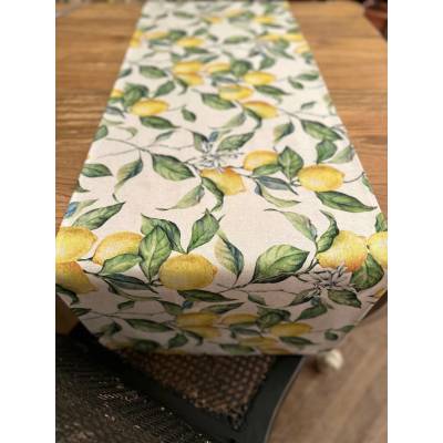 Hortensias Home Běhoun Lemon Linen 140x40 cm