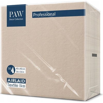 PAW Ubrousky PAW AIRLAID Monocolor beige 40x40cm
