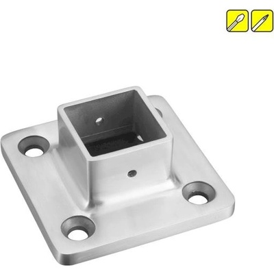Feldmann Nerezová kotviaca príruba zábradlia pre pr.40x40 mm 51240-240 vrchné kotvenie, 92x92 x 8 mm