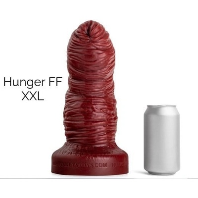 Mr. Hankey’s Toys HungerFF Blood Red XXL prémiové silikónové dildo s Vac-U-Lock 26,1 x 8,3–9,8 cm
