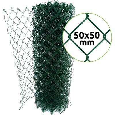 EKOfence Štvorhranné pletivo ZnPVC 53x53mm 2mx25m zelená 3529