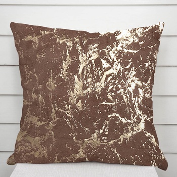 Biante Zamatová Isabela IBL-014 Zlatý mramor na červenohnedom 30 x 50 cm