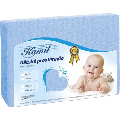 Bellatex jersey prostěradlo modré 60x120