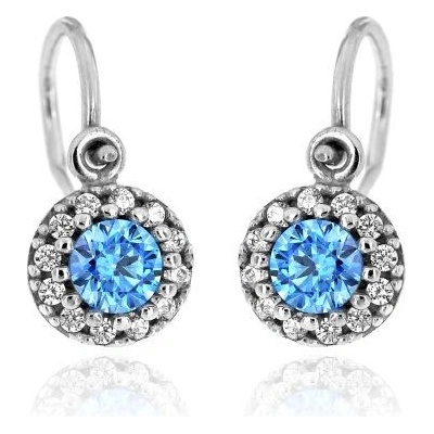 Zlatnictví U Kostela dětské náušnice s modrým kamínkem 711MB