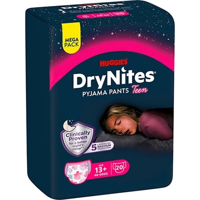 Huggies Dry Nites pre dievčatá 48-60 kg 20 ks