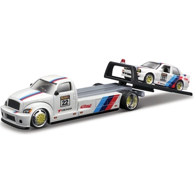 Maisto MAISTO design Elite Transport Flatbed + 1988 BMW M3 1:64