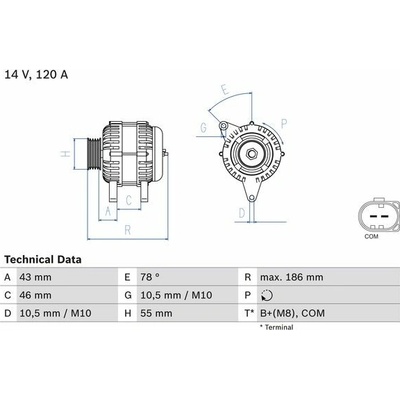 BOSCH Generátor 0 986 083 290