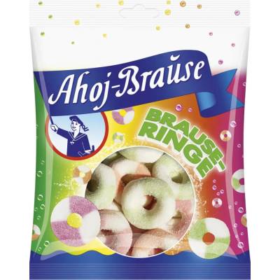 Ahoj-Brause Ringe kyselé želé kroužky se šumivým posypem 150 g