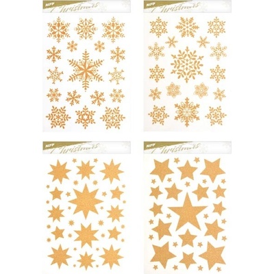UNIPAP okenní fólie vánoce glitr VA022 20 x 30 cm 8886075 173065