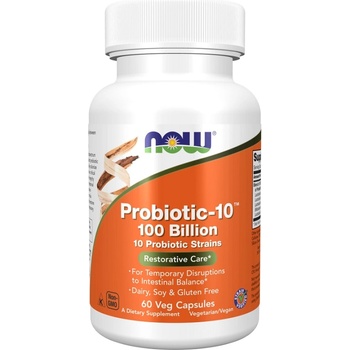 NOW NOW Probiotic-10 100 Billion, 60 Veg Capsules