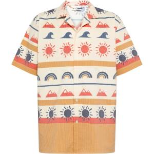 KnowledgeCotton Apparel Мъжка риза с копчета Knowledgecotton apparel Box Fit Short Sleeved AOP Seersucker Shirt - Multi Color AOP - размер XXL (033-3204-0115)