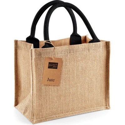 Westford Mill Jutová mini darčeková taška WM412 Natural 26 x 22 x 14 cm