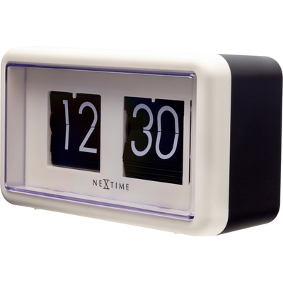 NeXtime Стенен или настолен часовник Small Flip бял (5228WI)