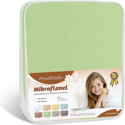 Brotex Prostěradlo mikroflanel světle zelené 180x200