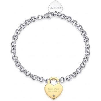 S`Agapõ štýlový bicolor náramok so srdiečkom Be My Always SBM82