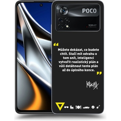 Pouzdro Picasee silikonové Xiaomi Poco X4 Pro 5G - Kazma - MŮŽETE DOKÁZAT, CO BUDETE CHTÍT černé
