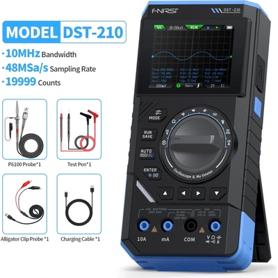 FNIRSI dst-210 - 3-в-1 Осцилоскоп, мултицет и генератор на сигнали (dst-210)