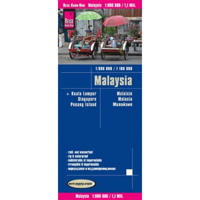 World Mapping Project Reise Know-How Landkarte Malaysia West 1:800.000 / Ost 1:1.100.000