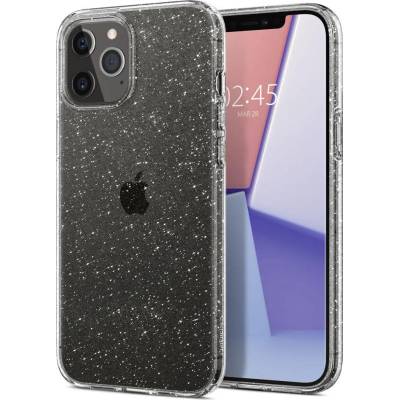 Spigen Противоударен Блестящ Калъф за iPhone 12 Pro Max, Spigen Liquid Crystal Glitter Quartz Case, Прозрачен (ACS01614)