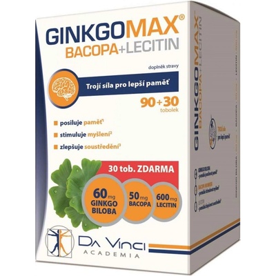 Simply You GinkgoMAX + Bacopa + Lecitin DaVinciAcademia 60 tobolek