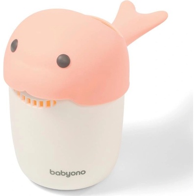 Babyono Hrnček na umývanie hlavičky veľryba ružový