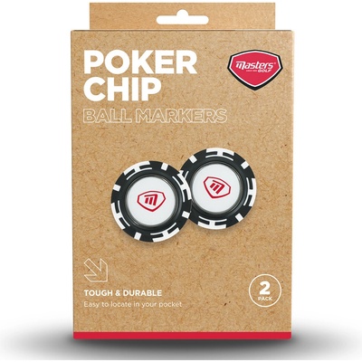 Poker Chips with Mag Ball Marker Black/White 2 ks