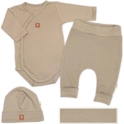 Baby Nellys Rastúca 3dielna sada pre bábätko Nature taupe