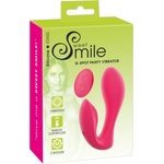 Sweet Smile Smile - вибриращо бельо с дистанционно - акумулаторен, 2в1, розово