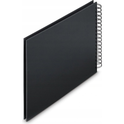 HAMA album klasické spirálové FINE ART černé (New Black), 28x24 cm, 50 stran, černé listy