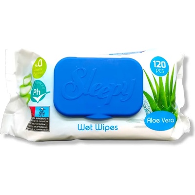 Sleepy мокри кърпи, Алое вера, 120 броя