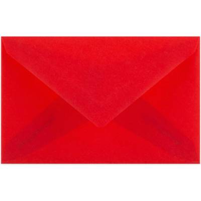 Barevné Průhledné obálky - 62 x 98 mm - Červená
