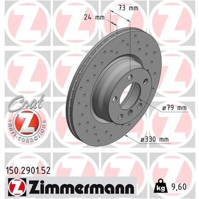 Brzdový kotúč (cena za 1ks) ZIMMERMANN 150.2901.52