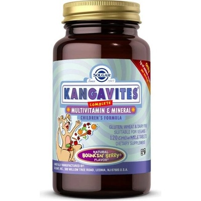 Solgar Kangavites Multivitamin a minerál pro děti Lesní plody 120 žvýkacích tablet