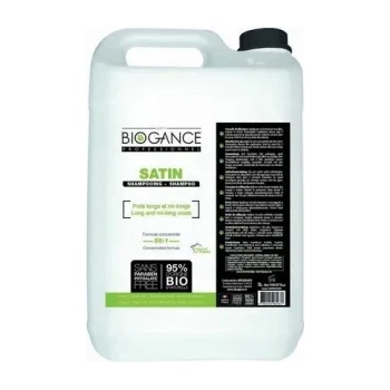 BIOGANCE Shampoo Pro Satin - Шампоан за кучета с органично арганово масло, витамин Е за укрепване на козината, 5л