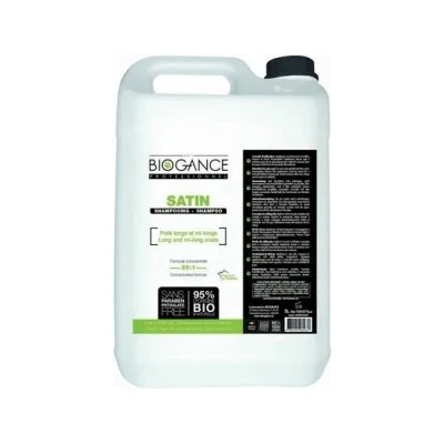 BIOGANCE Shampoo Pro Satin - Шампоан за кучета с органично арганово масло, витамин Е за укрепване на козината, 5л