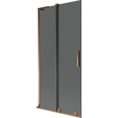 Mexen Velar L вана екран с 2 плъзгащи се крила, 95 x 150 см, графит, розово злато - 896-095-003-41-60 (896-095-003-41-60)